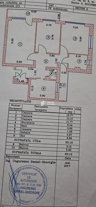 Vanzare 3 camere I Ripiceni/Teiul Doamnei I Et. 2 I Comision 0%