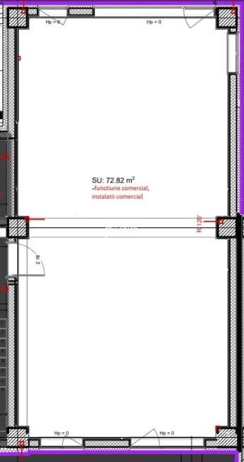 Spatiul Comercial la parter, 73 mp , Intrare separata