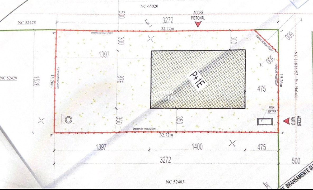 Teren de vanzare | Intravilan | Autorizatie P+1 in curs de obtinere
