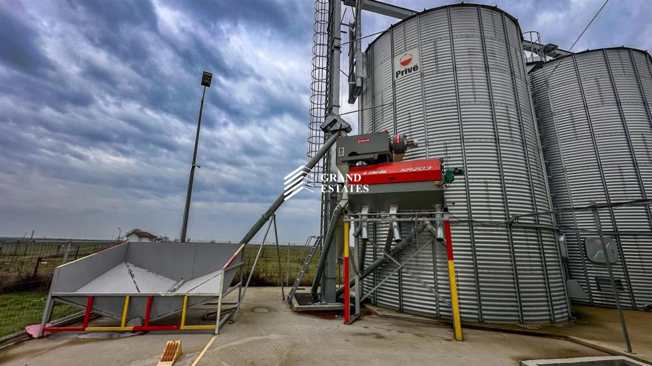 Baza de recepție și depozitare cereale | 880tone capacitate totala(4 celule)