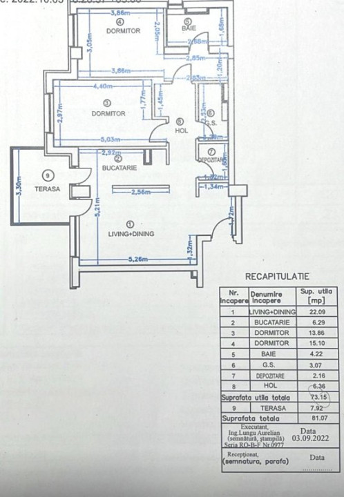 Apartament 3 camere Ambiance 2, parcare subterana, 81 mp